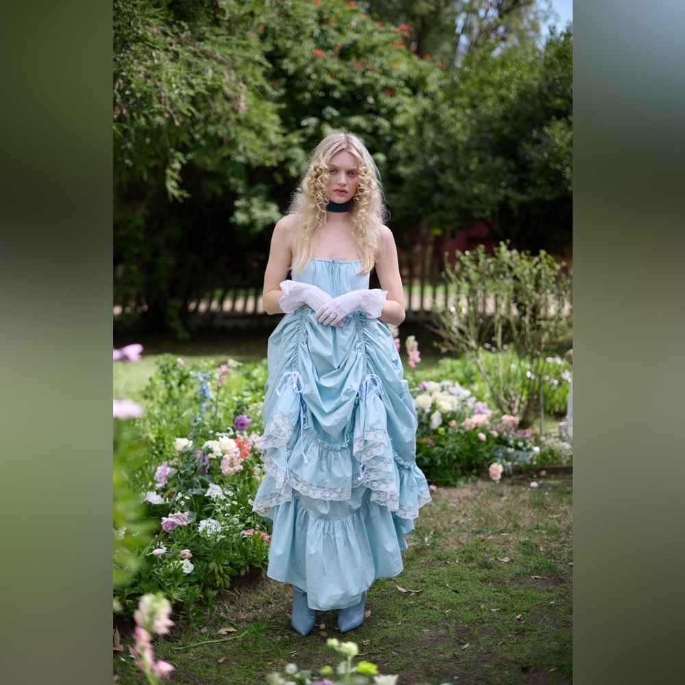 NWT SELKIE BLUE THEATER DRESS SIZE S/M